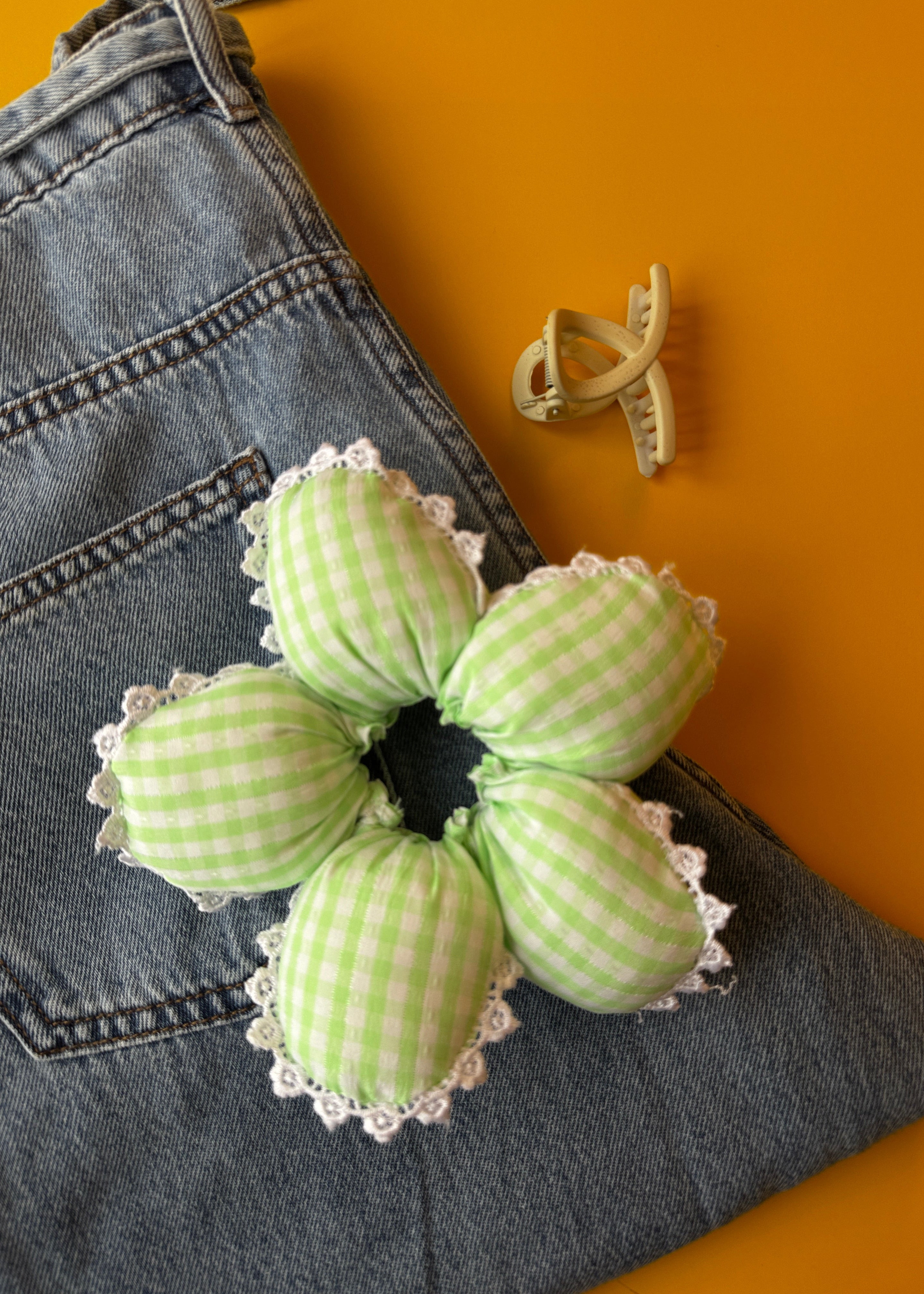 Puffy Flower Scrunchie - XL size