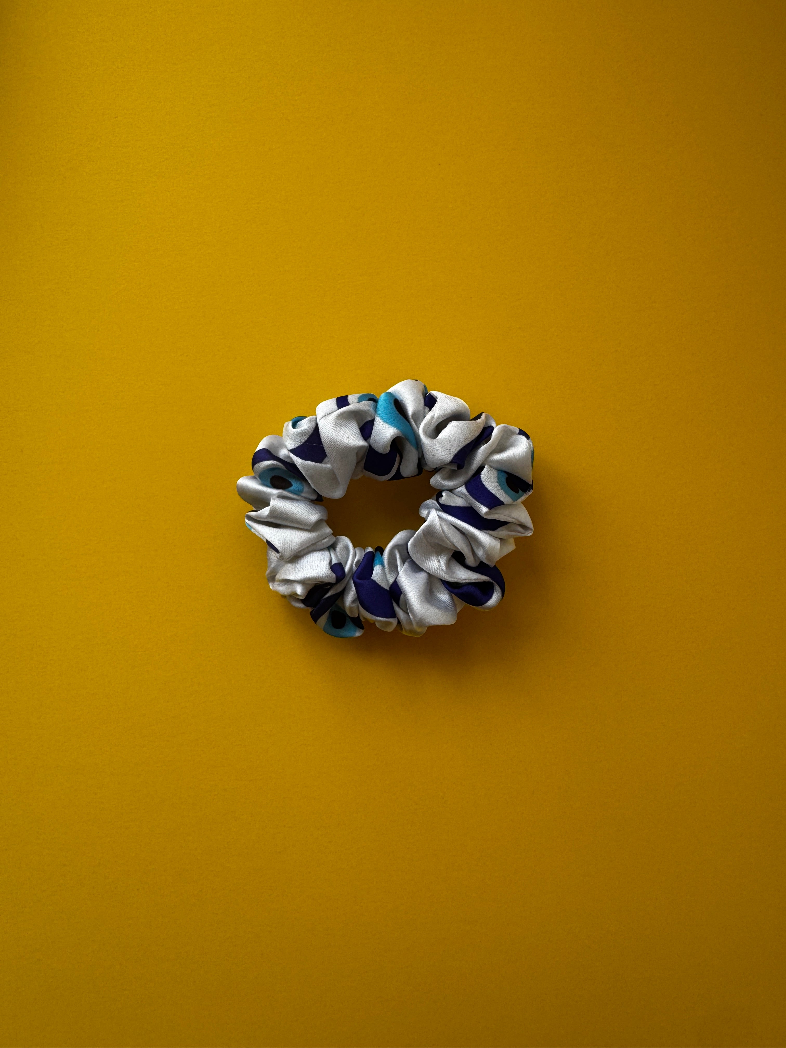 Evil Eye Skinny Premium Satin Scrunchie