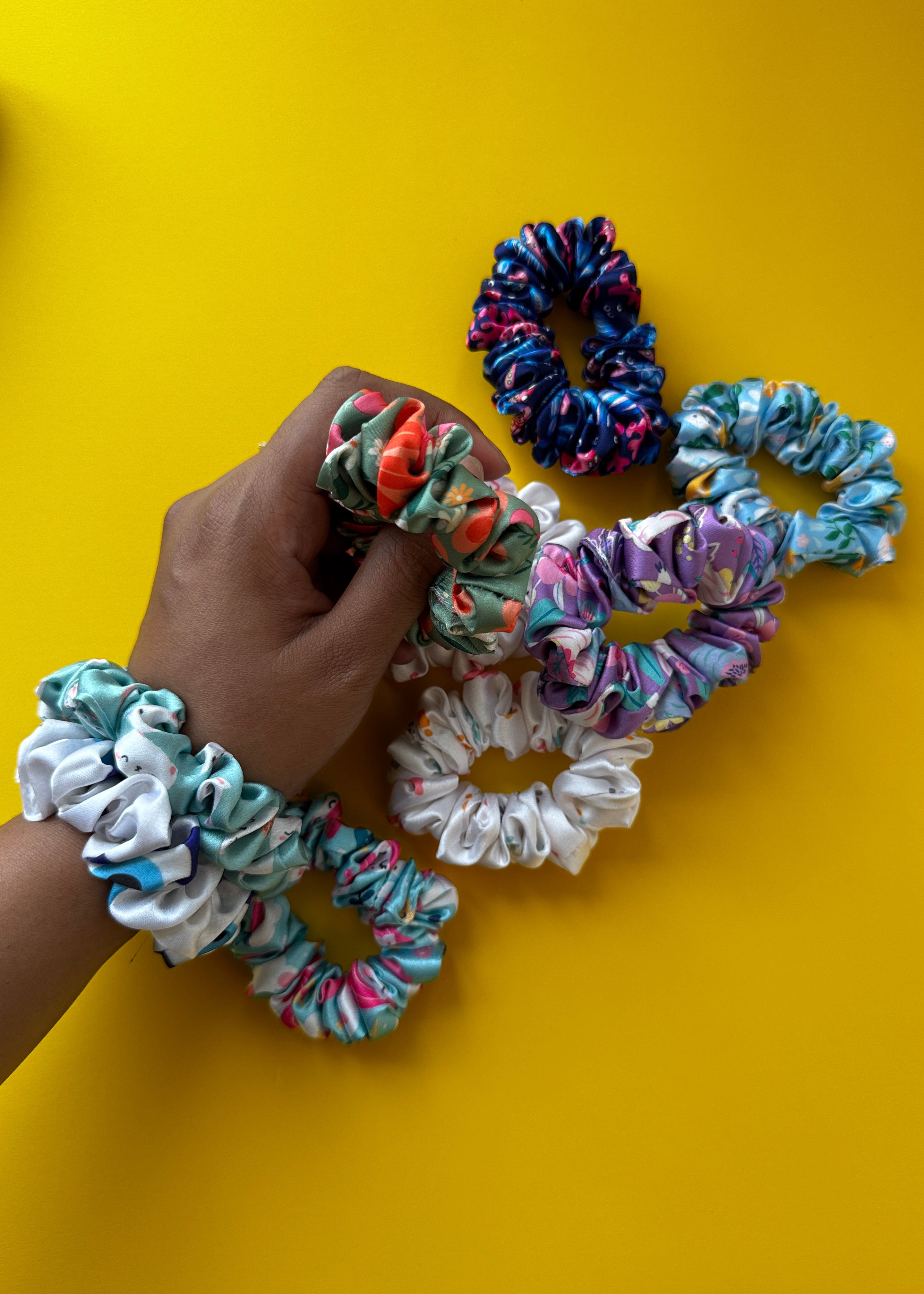 Kids Skinny Premium Satin Scrunchies